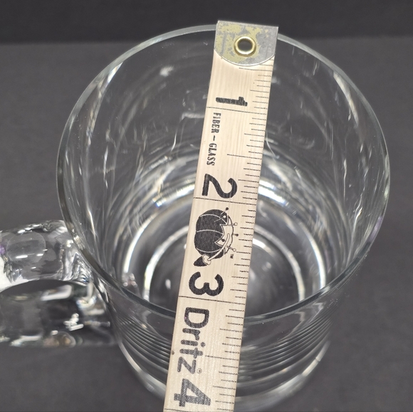 Krosno Crate & Barrel Glass Babble Base Beer Mug Stein Poland Hand-blown - Picture 4 of 8